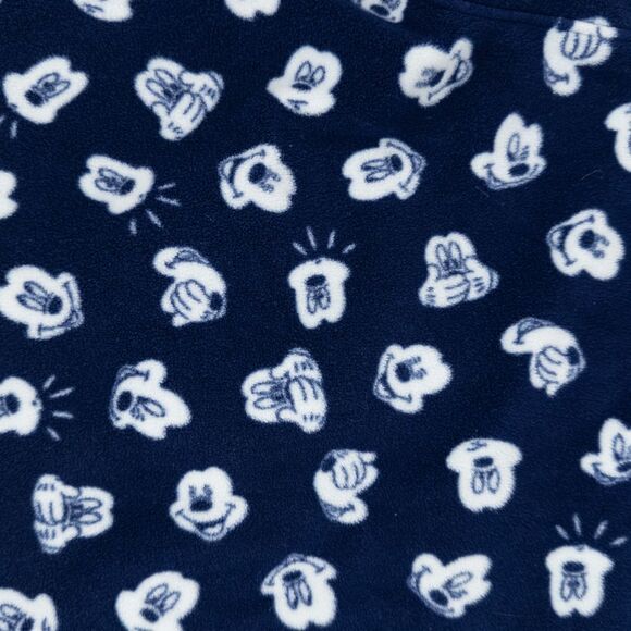 Uniqlo Fleece Jacket Kids 130cm 7-8 Navy Blue Disney Mickey Mouse Full Zip - Picture 5 of 9